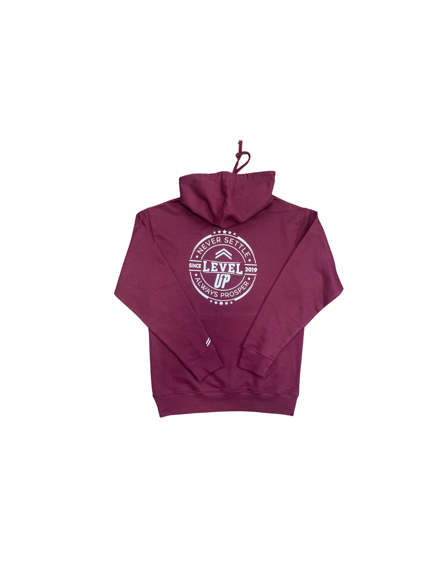 Level Up logo hoodie maroon