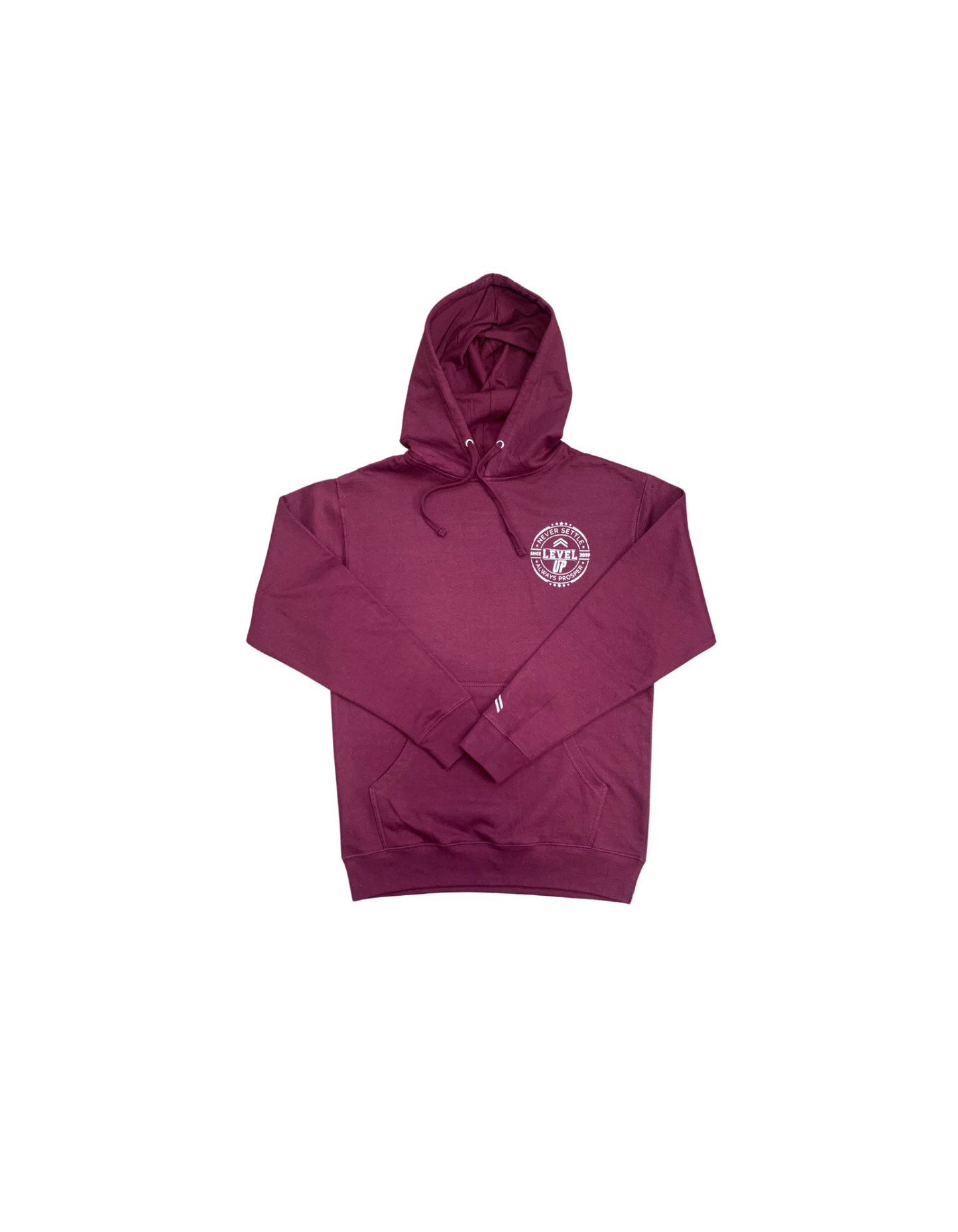Level Up logo hoodie maroon