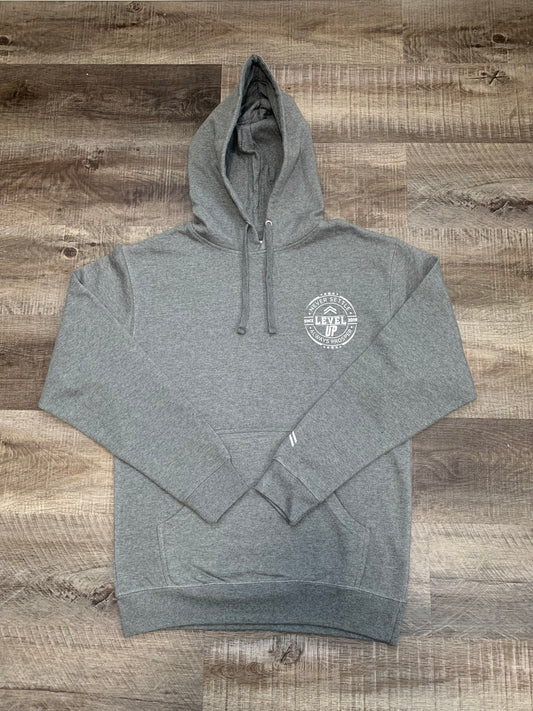 Level Up logo hoodie grey